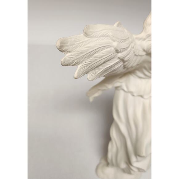 Bisque Ceramic Figurines Angels with Horn Ready To Paint Christmas, Holiday Deco - Picture 16 of 16